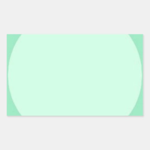 Mint Green Custom Elegant Color Blank Template Rectangular Sticker