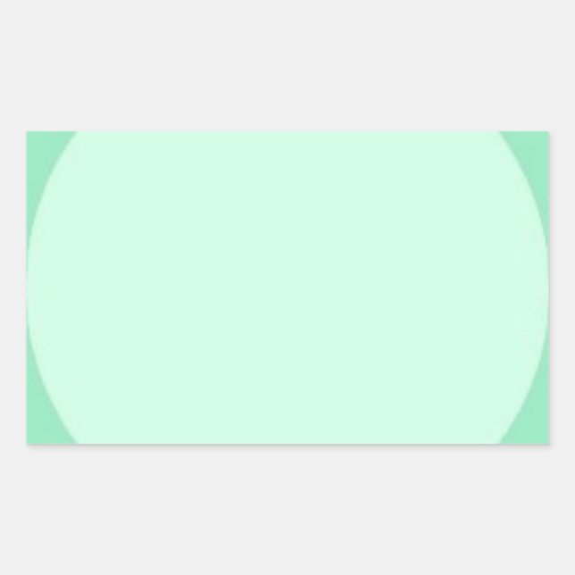 Mint Green Custom Elegant Color Blank Template Rectangular Sticker (Front)
