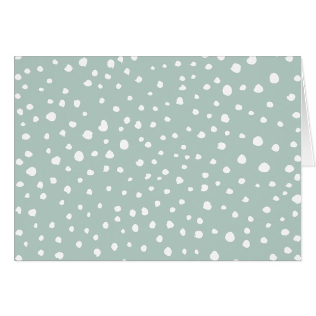 Mint Green Dalmatian Spots, Dalmatian Dots, Dotted (Front Horizontal)