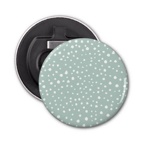 Mint Green Dalmatian Spots Dalmatian Dots Dotted Bottle Opener