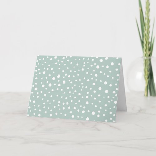 Mint Green Dalmatian Spots Dalmatian Dots Dotted Card