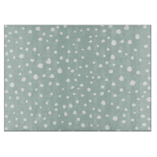 Mint Green Dalmatian Spots, Dalmatian Dots, Dotted Cutting Board