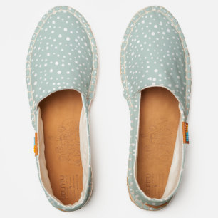 Mint Green Dalmatian Spots, Dalmatian Dots, Dotted Espadrilles