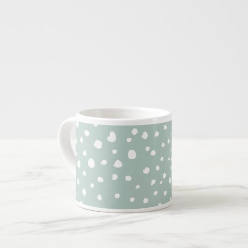 Mint Green Dalmatian Spots Dalmatian Dots Dotted Espresso Cup