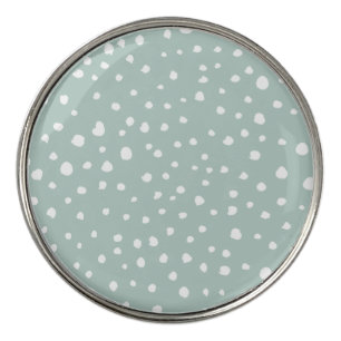 Mint Green Dalmatian Spots, Dalmatian Dots, Dotted Golf Ball Marker