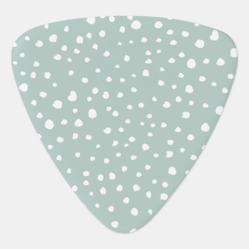 Mint Green Dalmatian Spots Dalmatian Dots Dotted Guitar Pick
