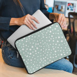 Mint Green Dalmatian Spots, Dalmatian Dots, Dotted Laptop Sleeve<br><div class="desc">Cute,  fun and adorable dalmatian spots pattern in mint green and white color. Modern and trendy gift,  perfect for dalmatian lover in your life.</div>