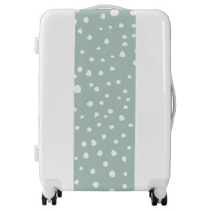Mint Green Dalmatian Spots, Dalmatian Dots, Dotted Luggage