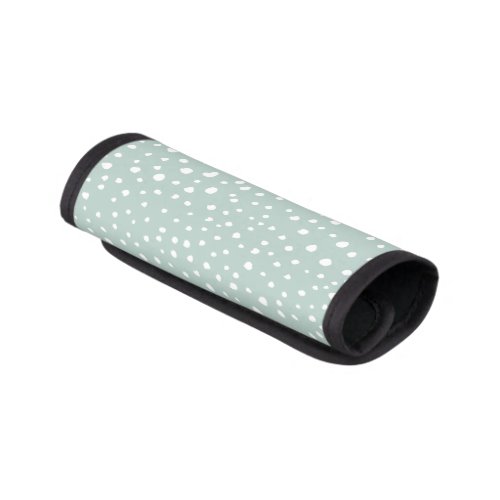 Mint Green Dalmatian Spots Dalmatian Dots Dotted Luggage Handle Wrap