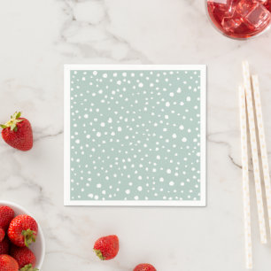 Mint Green Dalmatian Spots, Dalmatian Dots, Dotted Napkins