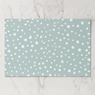 Mint Green Dalmatian Spots, Dalmatian Dots, Dotted Paper Pad
