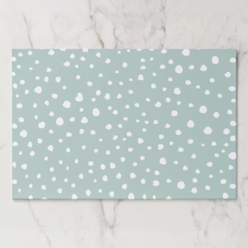 Mint Green Dalmatian Spots Dalmatian Dots Dotted Paper Pad