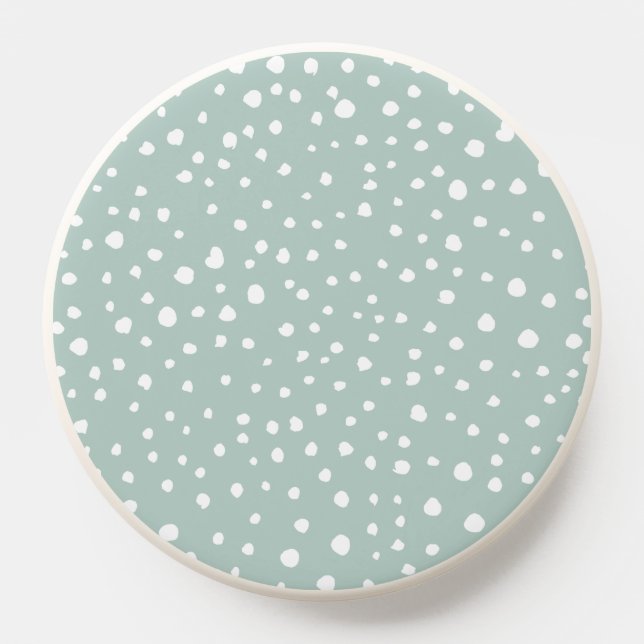 Mint Green Dalmatian Spots, Dalmatian Dots, Dotted PopSocket (Popsocket)