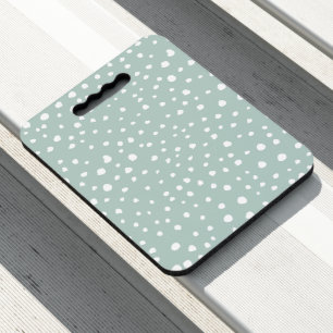Mint Green Dalmatian Spots, Dalmatian Dots, Dotted Seat Cushion