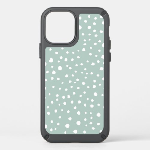 Mint Green Dalmatian Spots Dalmatian Dots Dotted Speck iPhone 12 Case