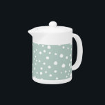 Mint Green Dalmatian Spots, Dalmatian Dots, Dotted Teapot<br><div class="desc">Cute,  fun and adorable dalmatian spots pattern in mint green and white color. Modern and trendy gift,  perfect for dalmatian lover in your life.</div>