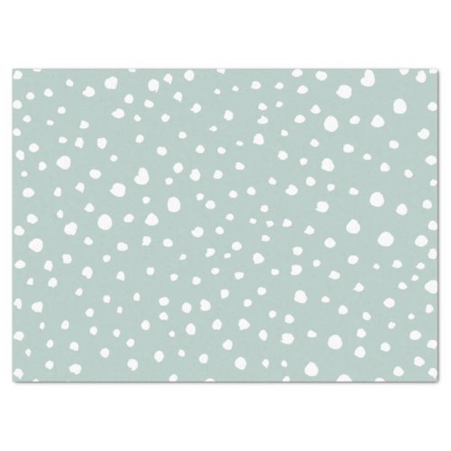 Mint Green Dalmatian Spots Dalmatian Dots Dotted Tissue Paper