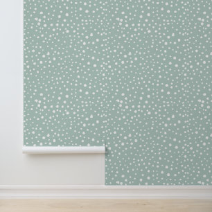 Mint Green Dalmatian Spots, Dalmatian Dots, Dotted Wallpaper
