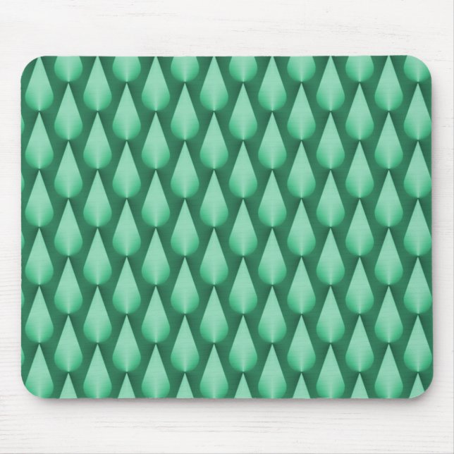 Mint Green Dazzling Raindrops Mousepad (Front)