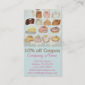 Mint Green Dessert Cookies Candy Chocolate Discount Card by heresmIcard at Zazzle