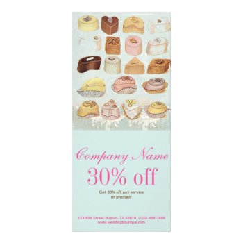 Mint Green Dessert Cookies Candy Chocolate Rack Card by heresmIcard at Zazzle