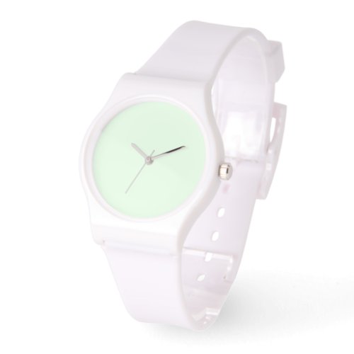 Mint Green Dial White Silicone Watch