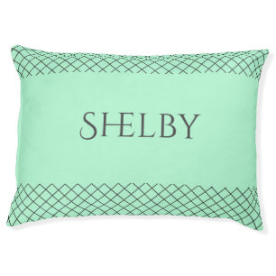Mint Green Dog Bed   Personalized Pet Name