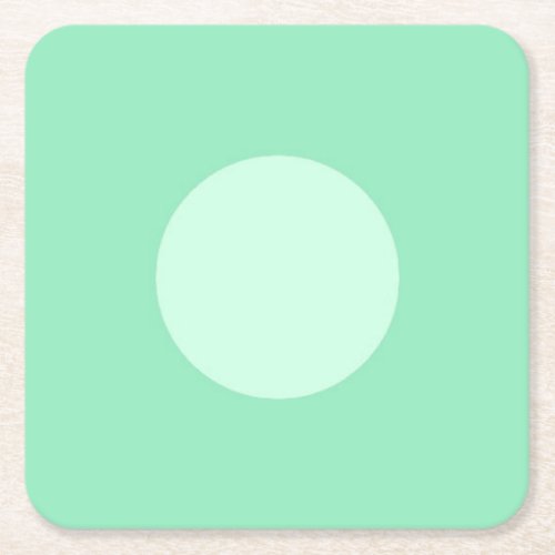 Mint Green Dotted Modern Elegant Blank Template Square Paper Coaster