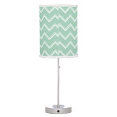 Mint Green Double Chevron Pattern Table Lamp (Back)