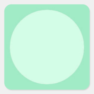 Mint Green Elegant Color Custom Blank Modern Square Sticker