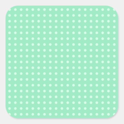 Mint Green Elegant Color Template Blank Modern  Square Sticker