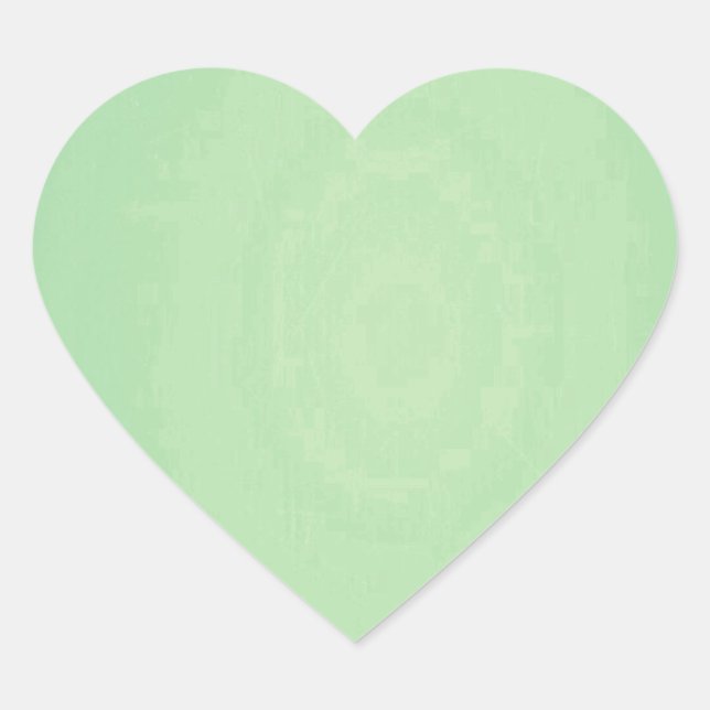 Mint Green Elegant Pattern. Fashion Color Trend Heart Sticker (Front)