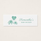 Mint Green Elephant Baby Shower Book Request (Front)
