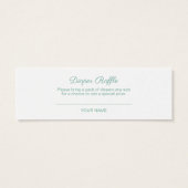 Mint Green Elephant Baby Shower Diaper Raffle (Back)