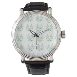 Mint Green Eucalyptus Leaves Botanical Watch