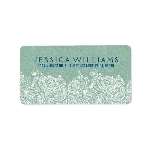 Mint_Green Faux Line White Paisley Lace Label