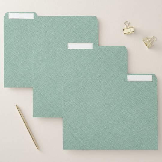 Mintgreen Faux Linen File Folder