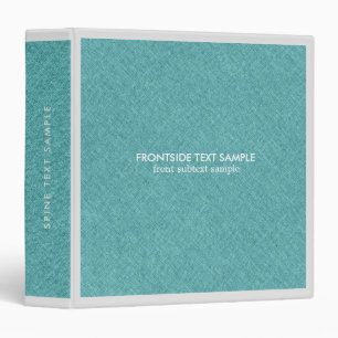 Mint-green Faux Linen Texture 3 Ring Binder