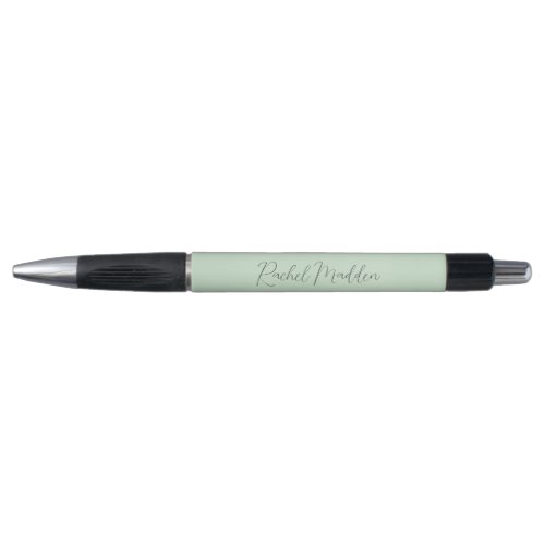 Mint Green Feminine Minimalist Script Custom Name Pen