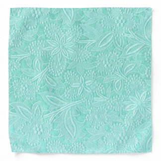 Mint Green Floral Bandana
