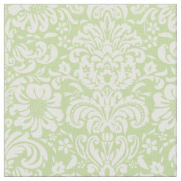 Mint Green Floral Damask Fabric