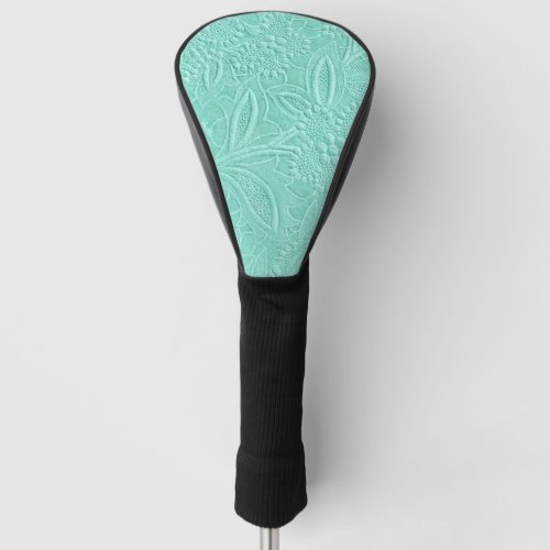 Mint Green Floral Golf Head Cover