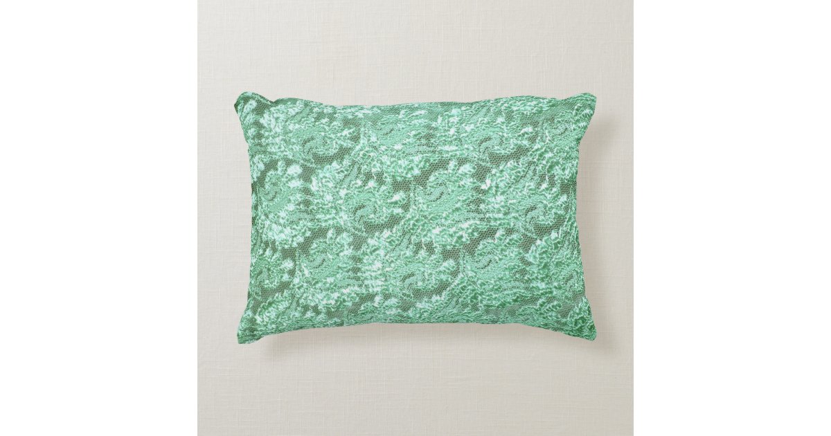 Mint green Chantilly lace fabric - Lace To Love