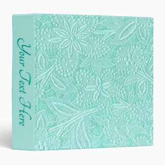 Mint Green Floral Personalized Binder