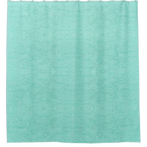 Mint Green Floral Shower Curtain