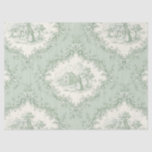 Mint Green French Country Floral Toile - Farmhouse Tissue Paper