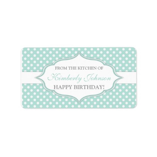 Mint green From The Kitchen Of gift tag labels