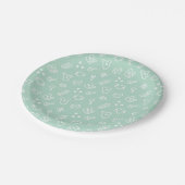 Mint Green Gender Neutral Baby Shower Paper Plates | Zazzle