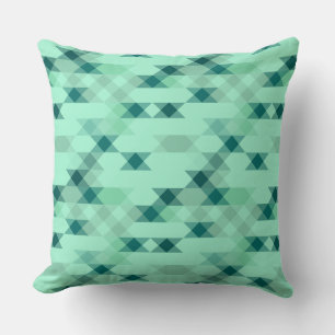 mint green geometric throw pillow