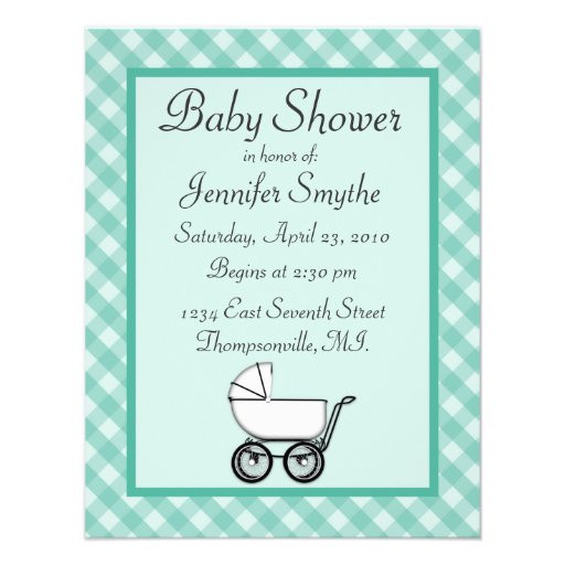 Mint Green Baby Shower Invitations 7